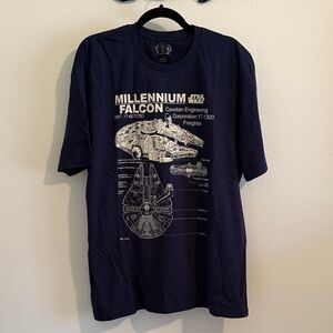 NWOT Star Wars Millennium Falcon Graphic Tee - Dark Blue